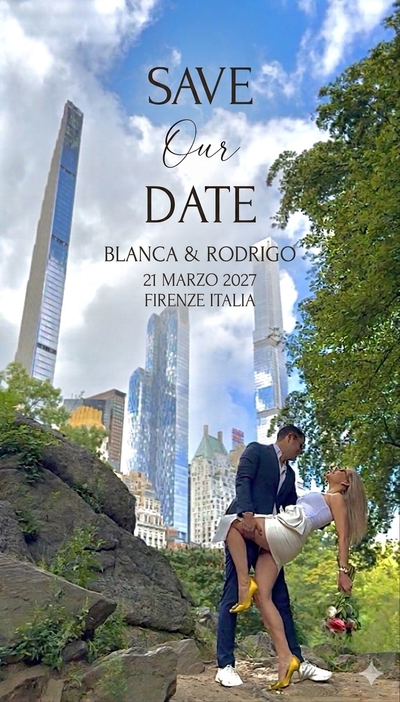 Blanca y Rodrigo — Save the Date, 21 de marzo de 2027, Firenze, Italia